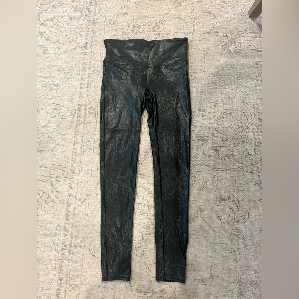 Spanx faux leather snake texture